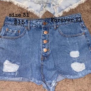 Forever 21 jean shorts. Size 31